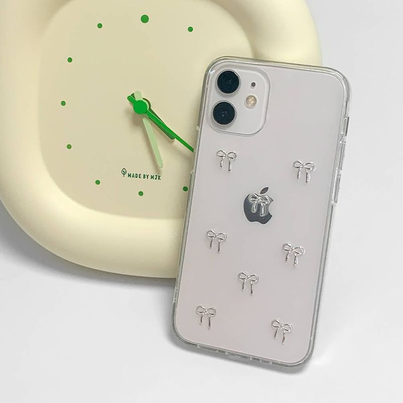 [MADE] Silver ribbon Resin Case