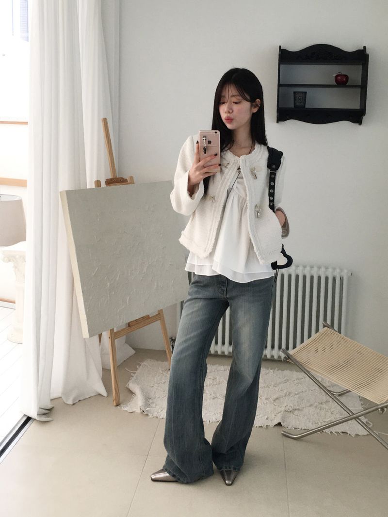 Ribbon bustier blouse