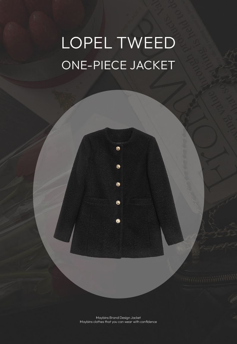 Tweed one piece jacket