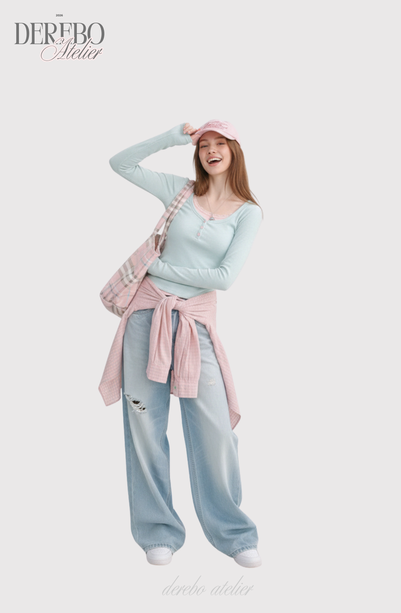 Mint pink layered t-shirt