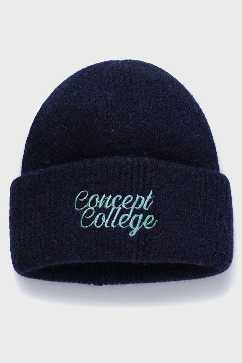 Soft Angora Navy Beanie [Unisex]