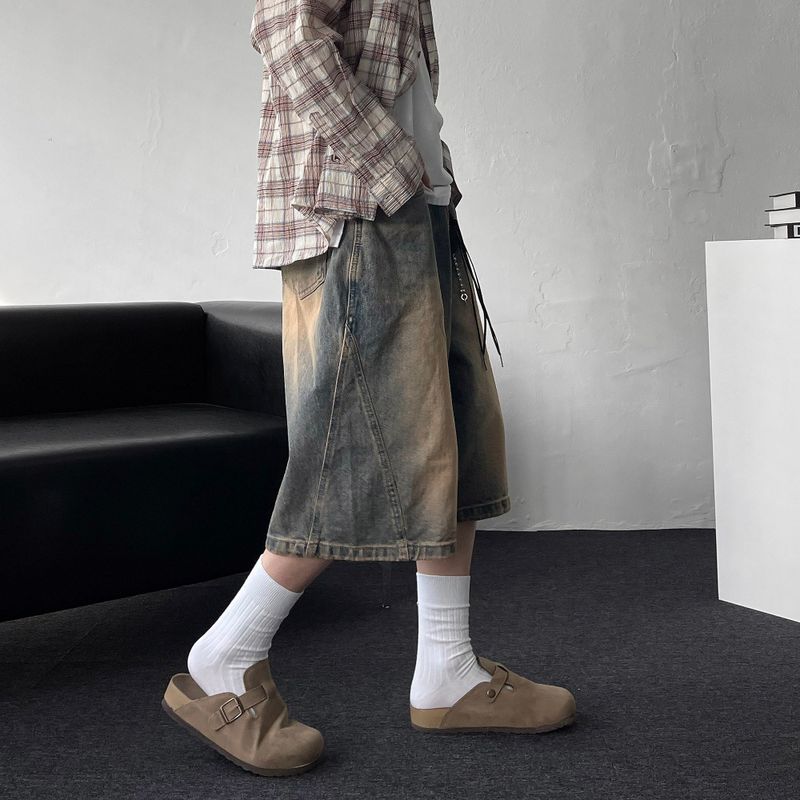 MG733,734 Rust Washing Bermuda Pants (2 colors)