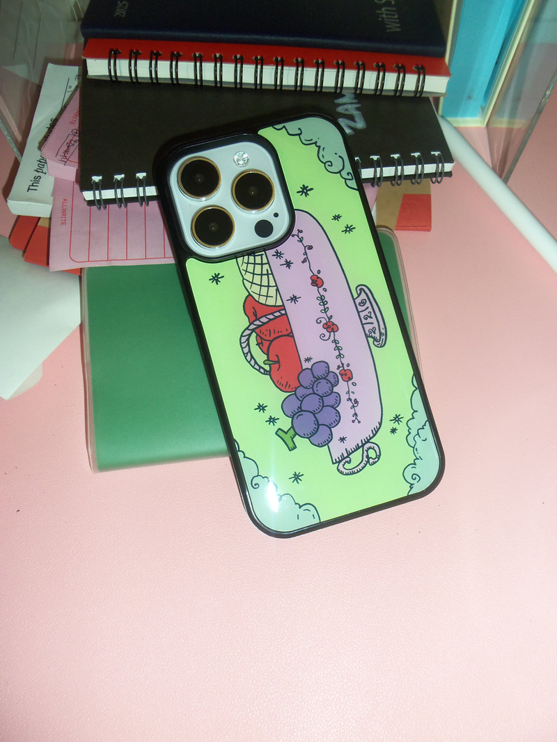 fruits and clouds epoxy phone case
