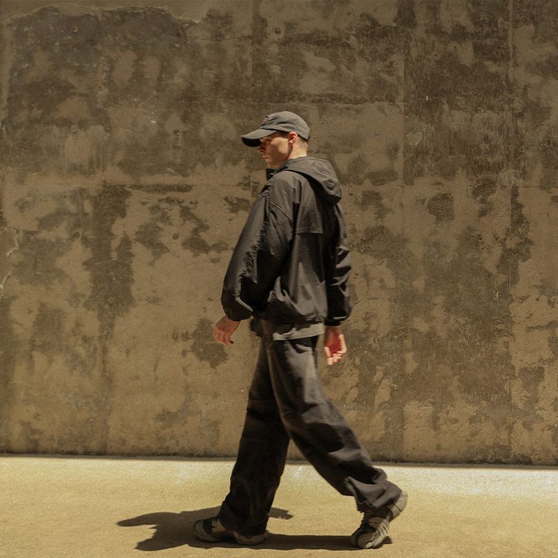 Oversize Pintuck Windbreaker