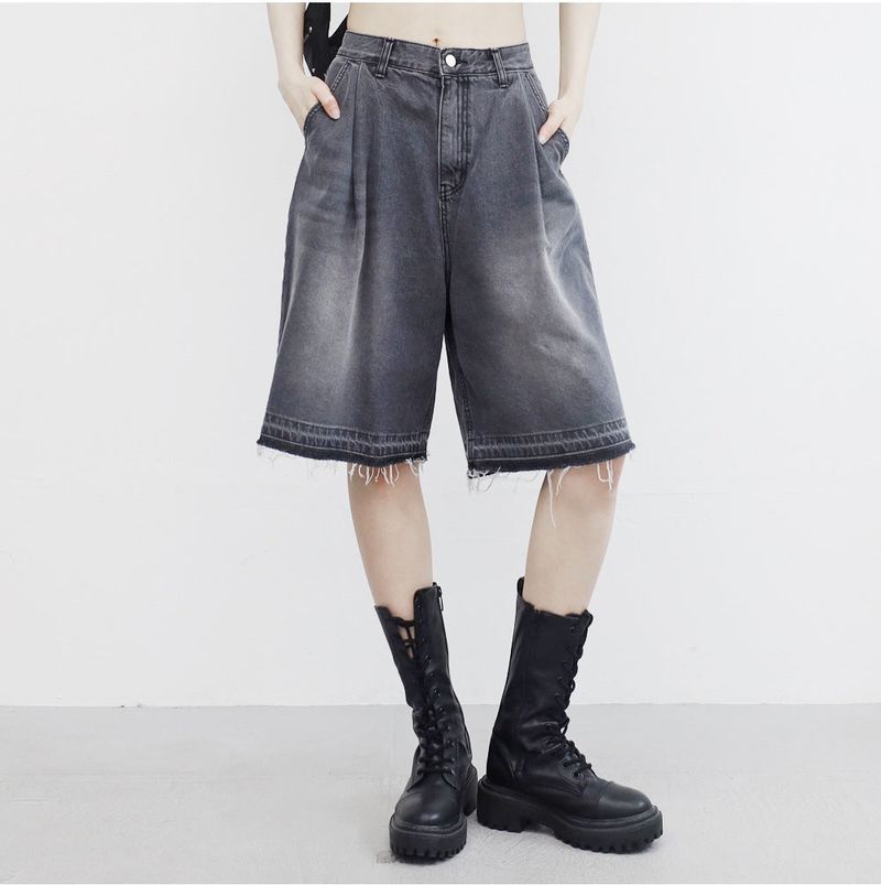 Oban Pintuck Damage Bermuda Pants