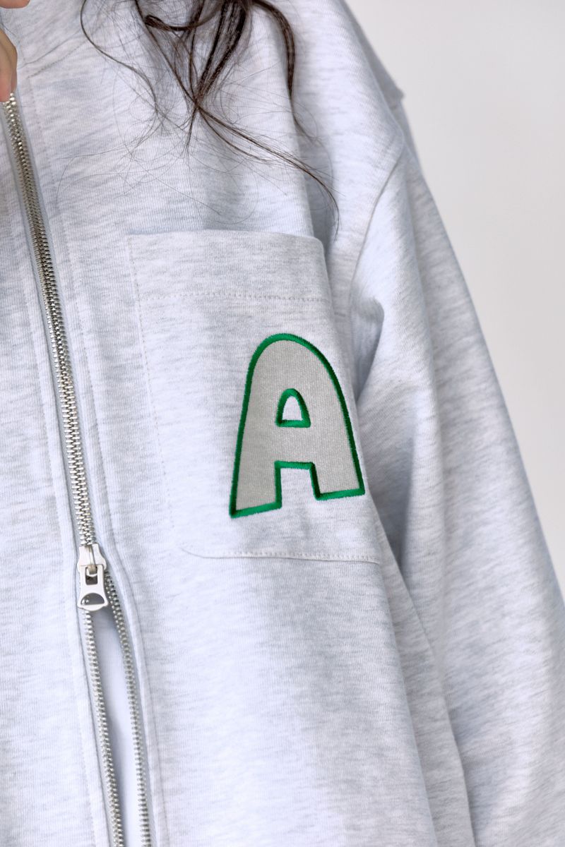 ALARM A ZIP UP HEATHER GRAY_UNISEX