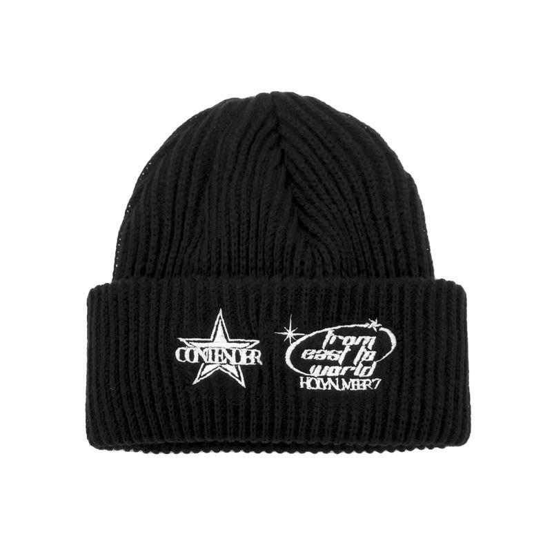 HOLY NUMBER 7(ホーリーナンバーセブン)の「HOLYNUMBER7 X DKZ EMBROIDERY BEANIE_BLACK(Hats)」