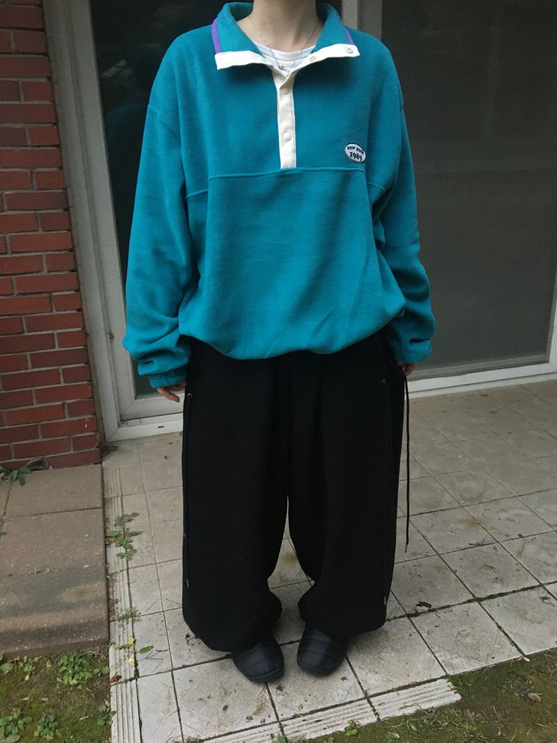 Double-sided fleece anorak