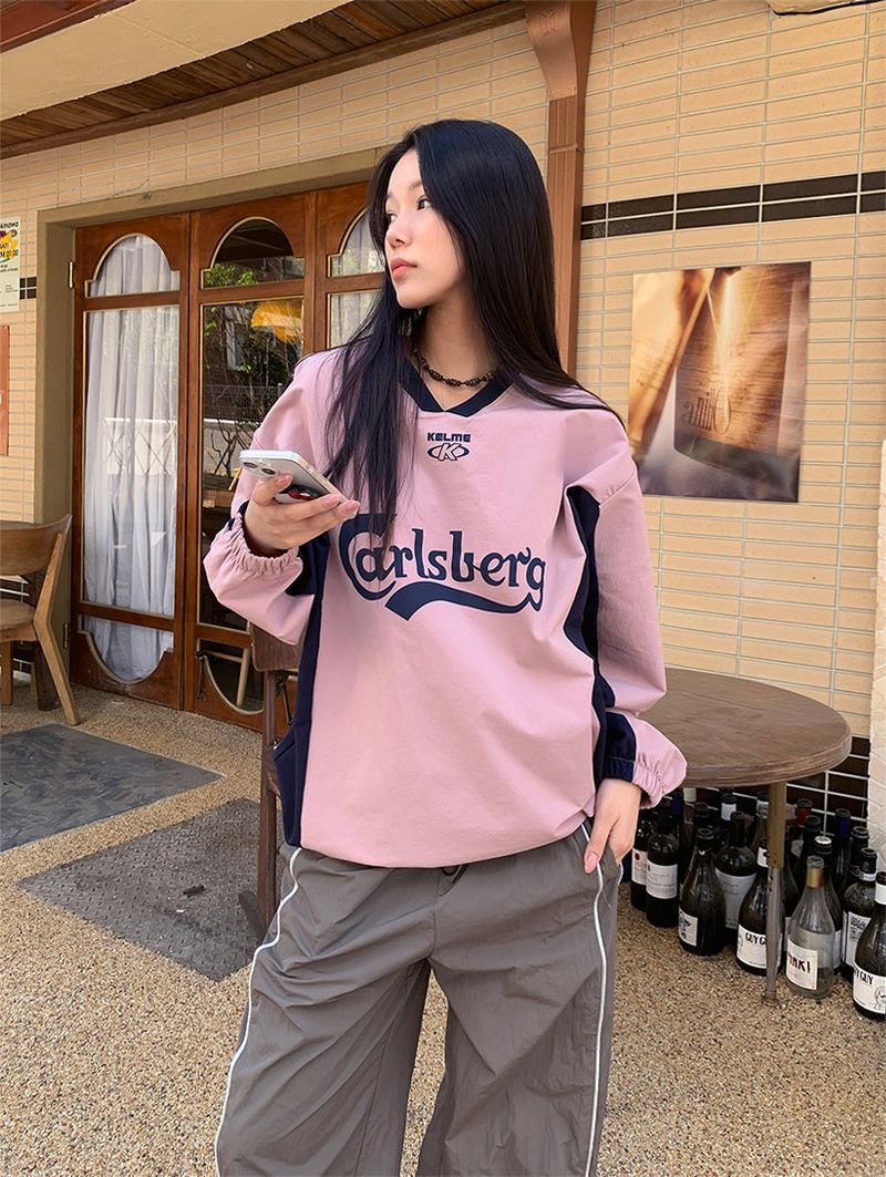 CARLI SPORTY NYLON SWEAT SHIRT (3COLOR)