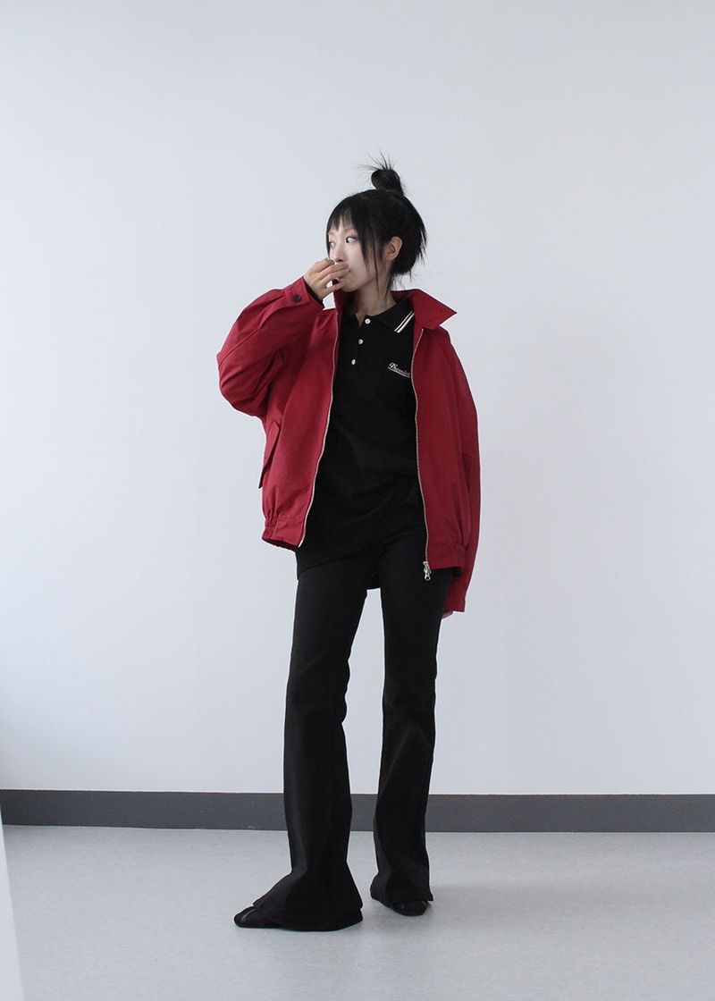 HIP SHIRRING BOOTS CUT PANTS