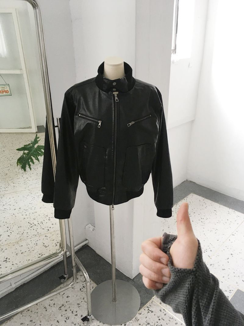 No.1604 high neck leather JK