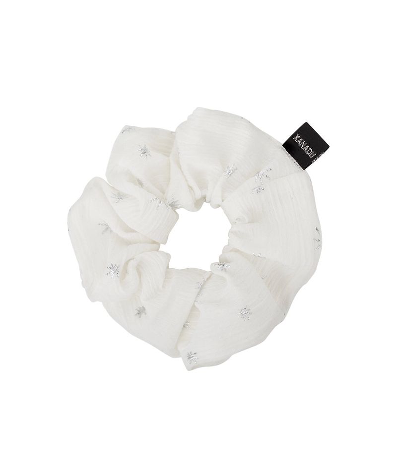 XANADU（ジェナドゥ）の「SPARKLE SCRUNCHIE_WHITE（Hair Accessories）」