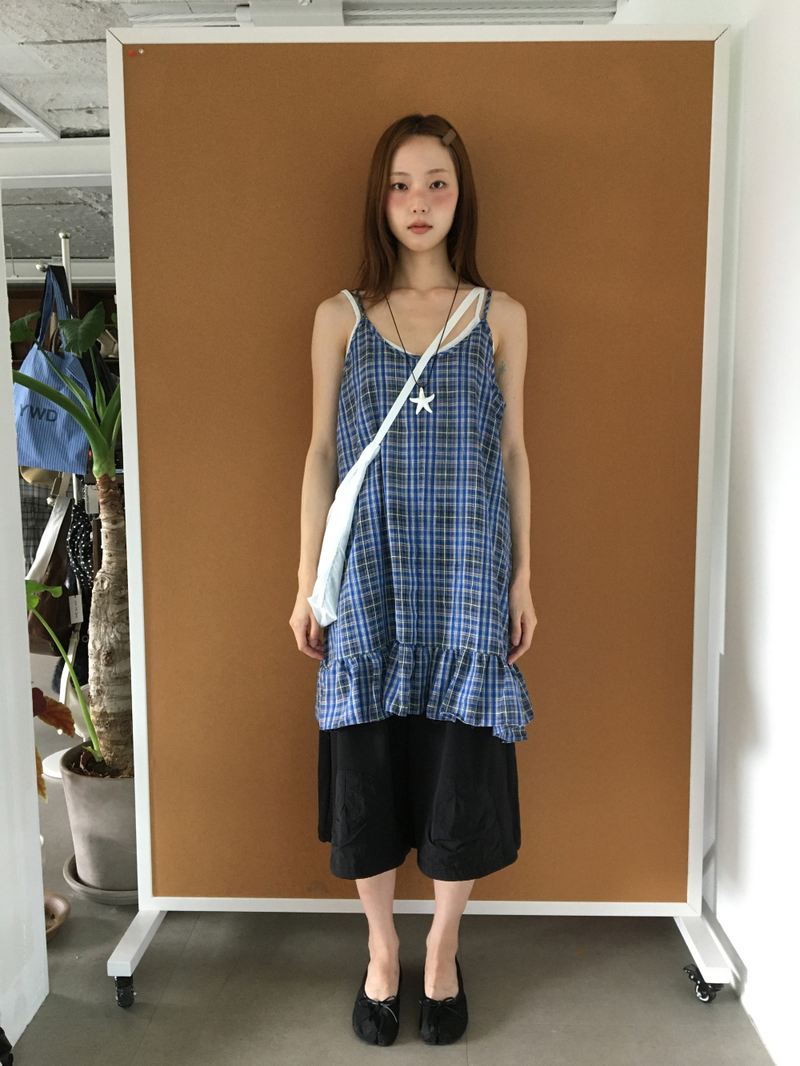 Tartan frill check dress (2color)