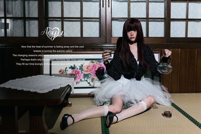 aoyu（アオユ）の「Dot lettering hooded zip-up（Jackets/Outerwear）」