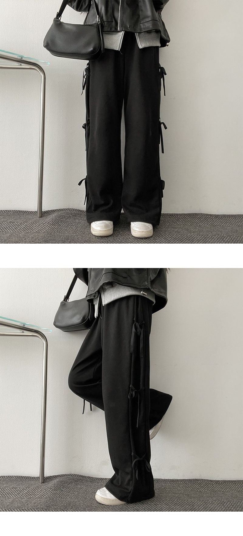 Deliluv Side Ribbon Banding Sweat Pants