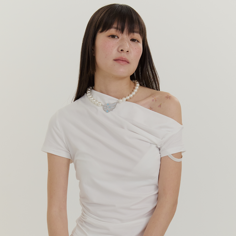 wing with stars PEARL necklace