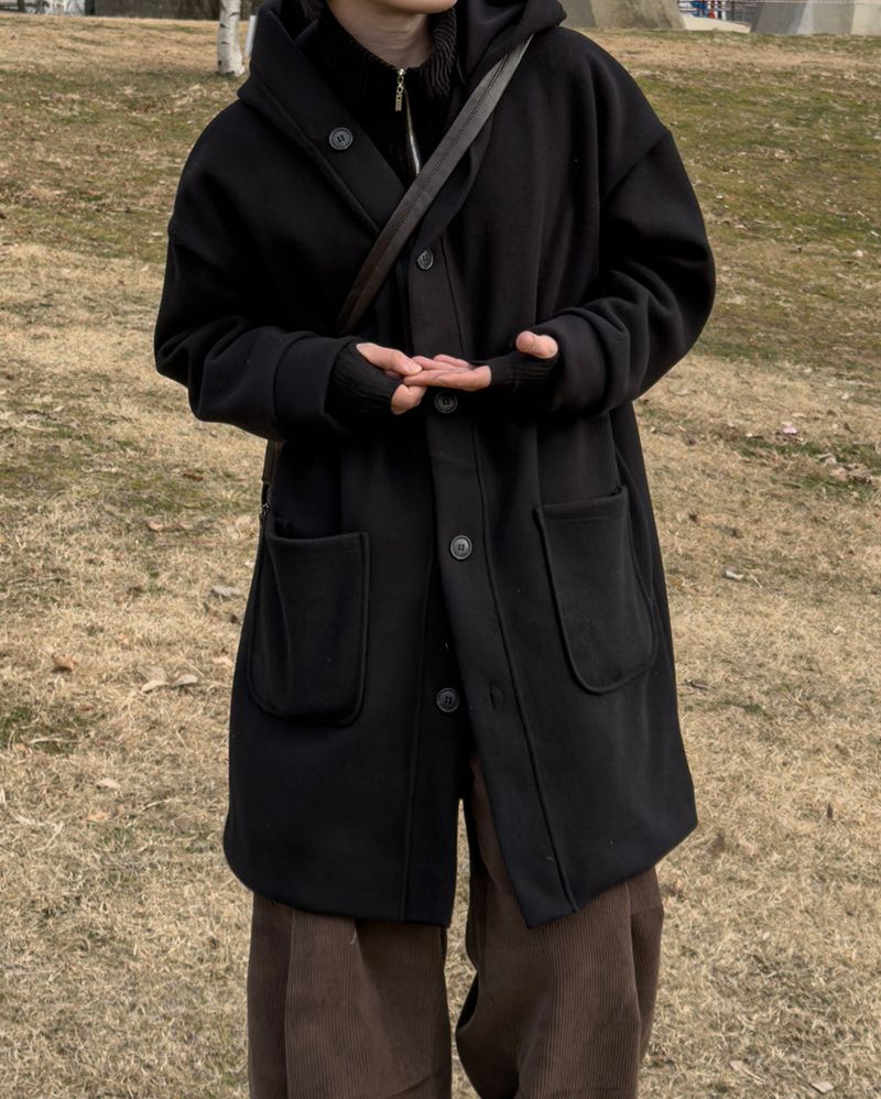 Koven Wool Hooded Coat