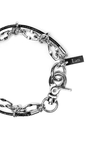 [LAN ARCHIVE] 027 Leather insert chain bracelet