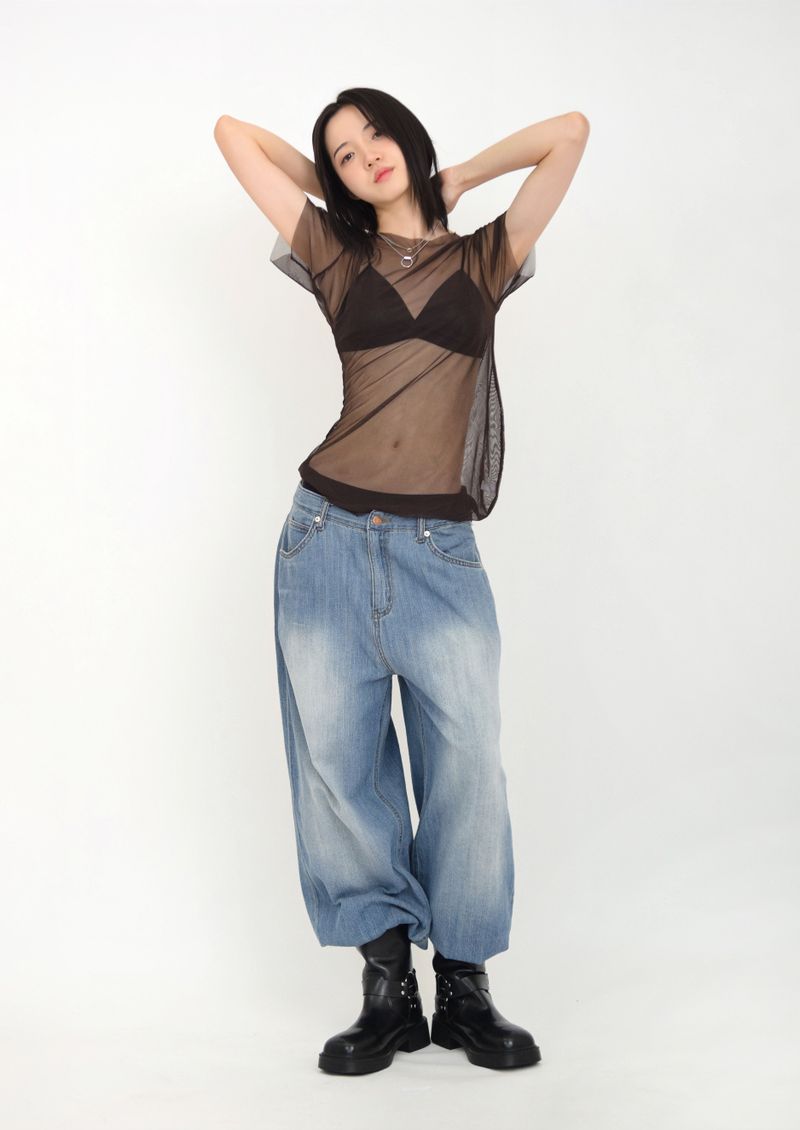 S-curve Mesh t-shirt