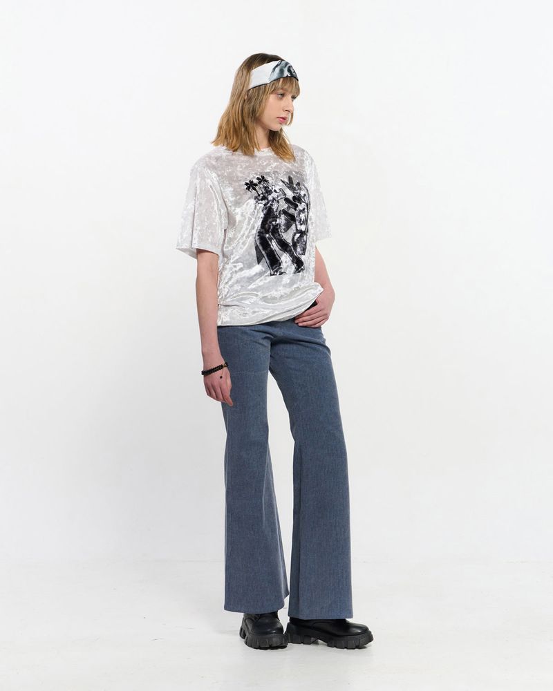 Stripe Bootcut Pants _ BLUE