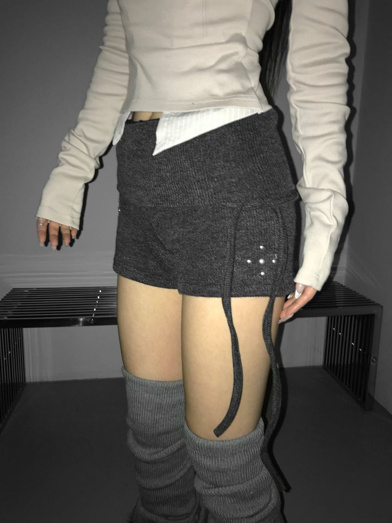 polding stud string shorts(2 color)