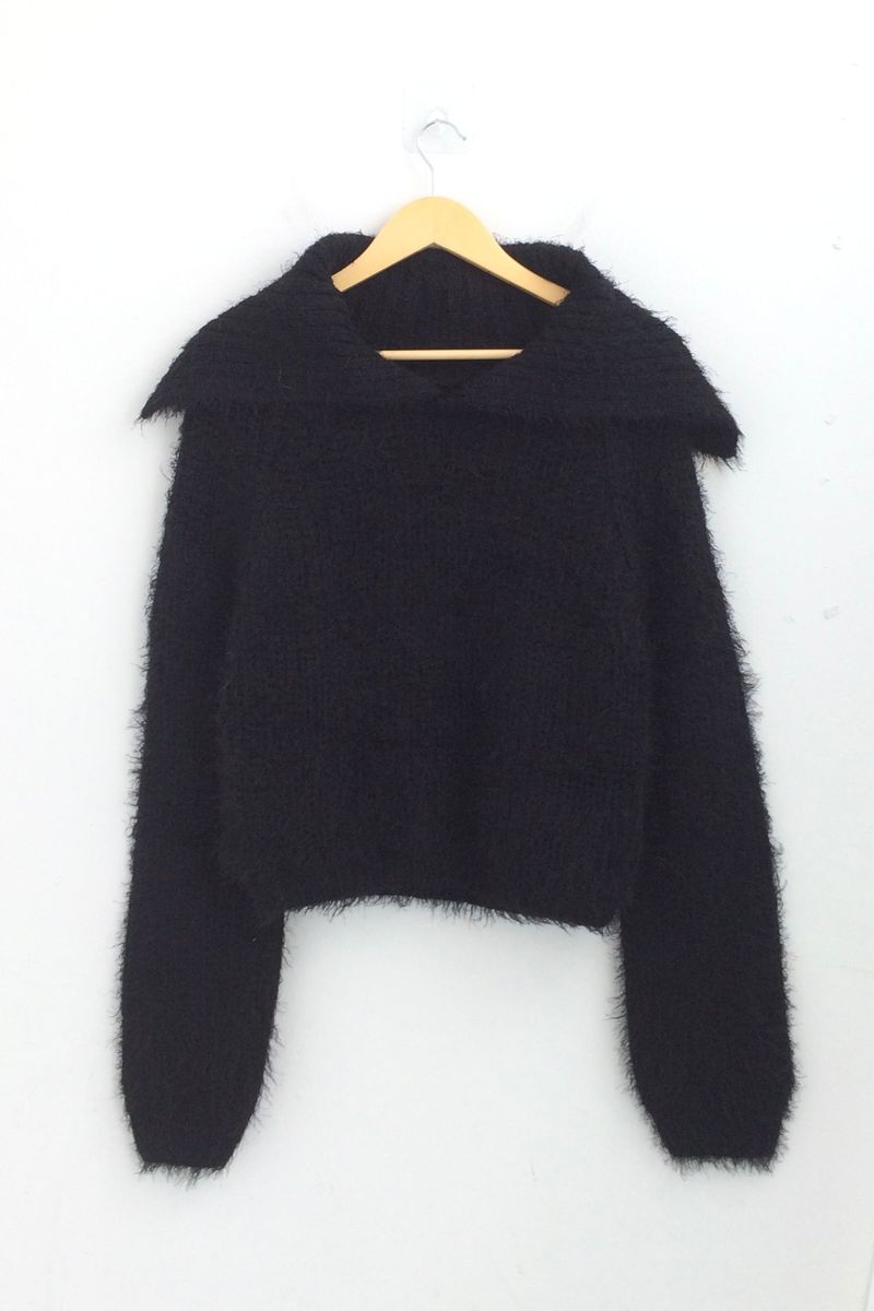 Shoulder collar loose knitwear