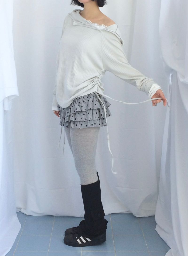 Lenny Shirring High-Neck Knitwear