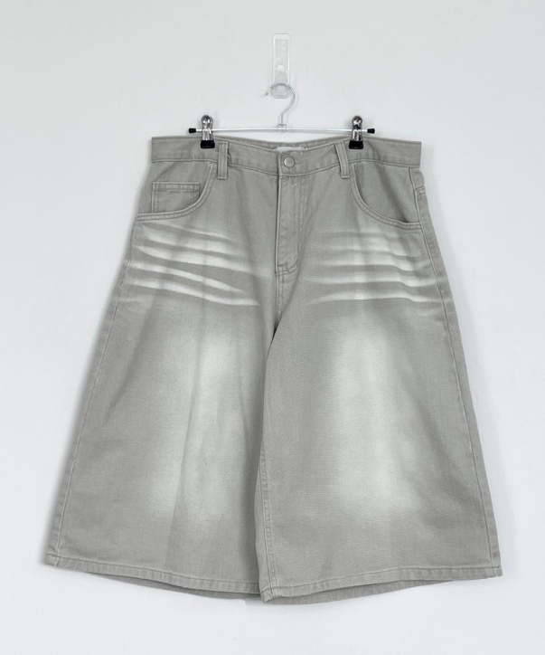 Whiskers bermuda denim pants