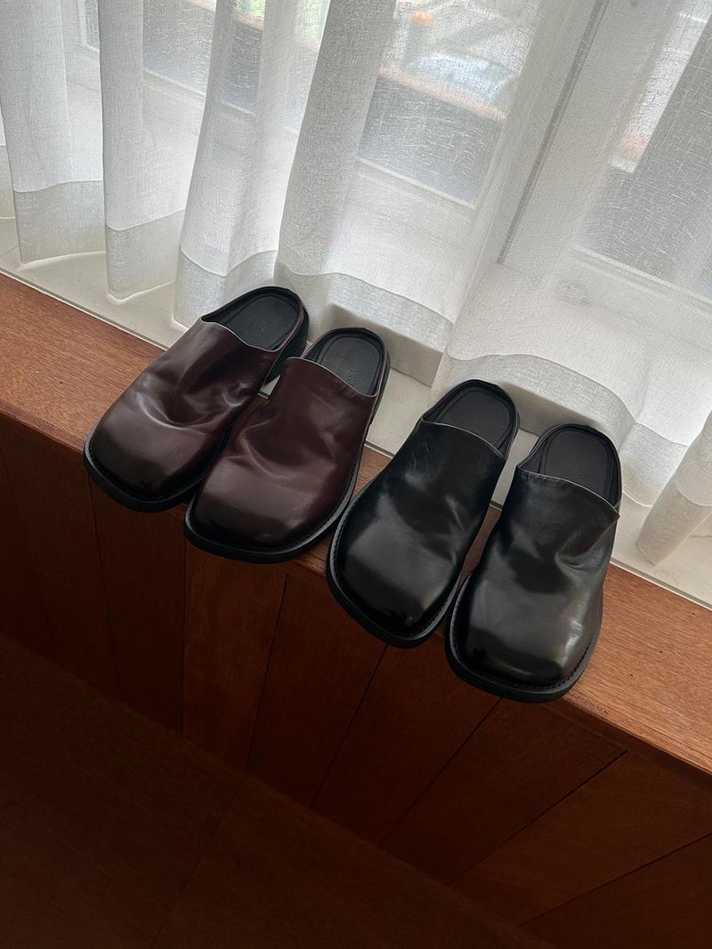 ASCLO Handmade Leather Deep Mules (2color)