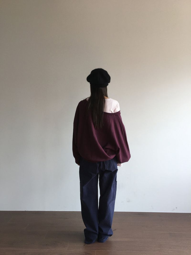Mauve One-Shoulder Off Sweatshirt (2 Colors)