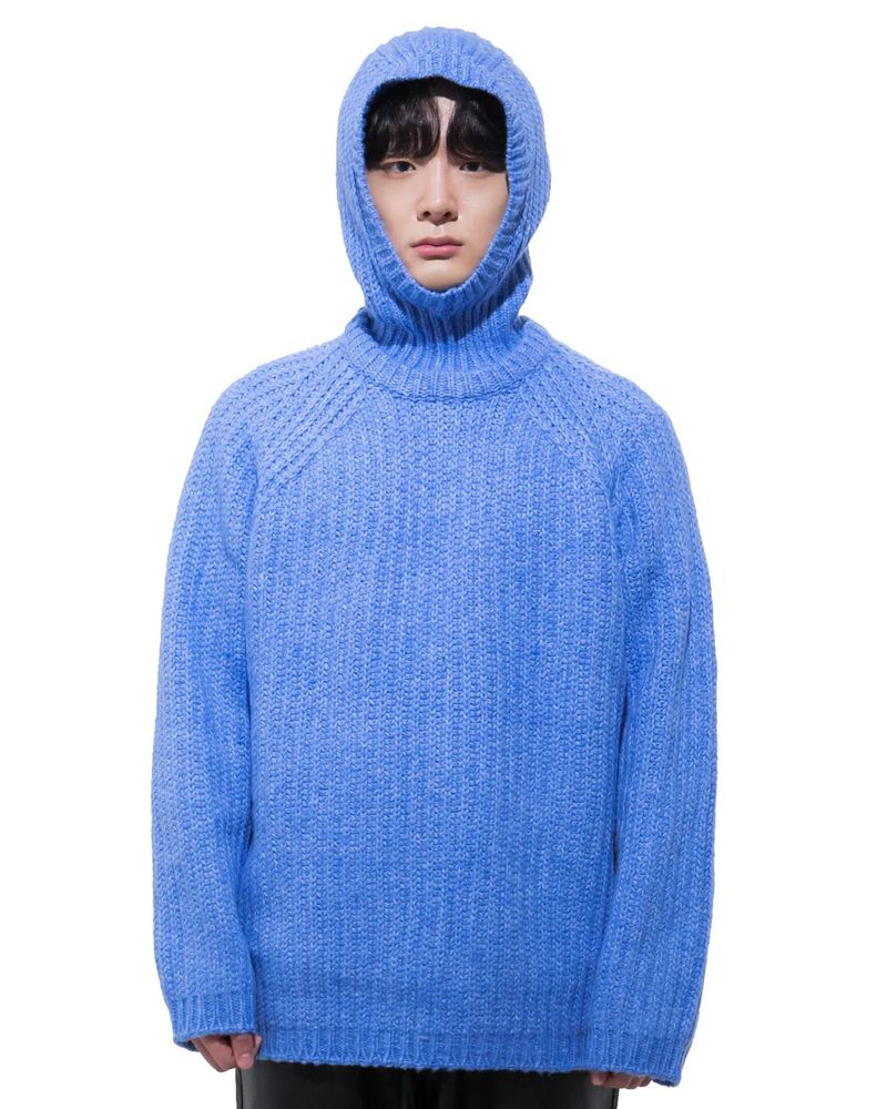 MAGNOLIA（マグノリア）の「フードつきニット-BLUE （送料込）- WooStore（Tops）」