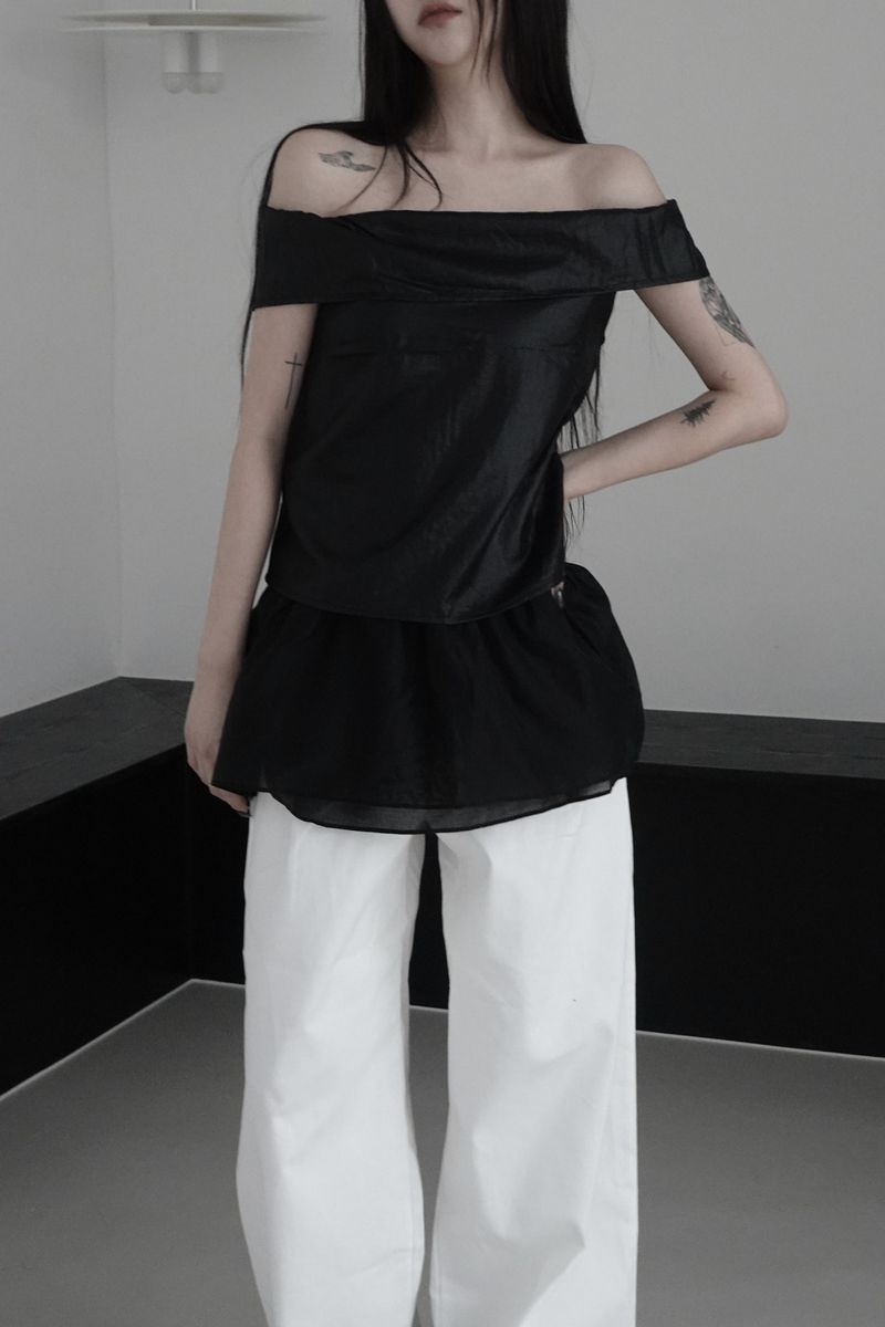 glow off shoulder top (2color)