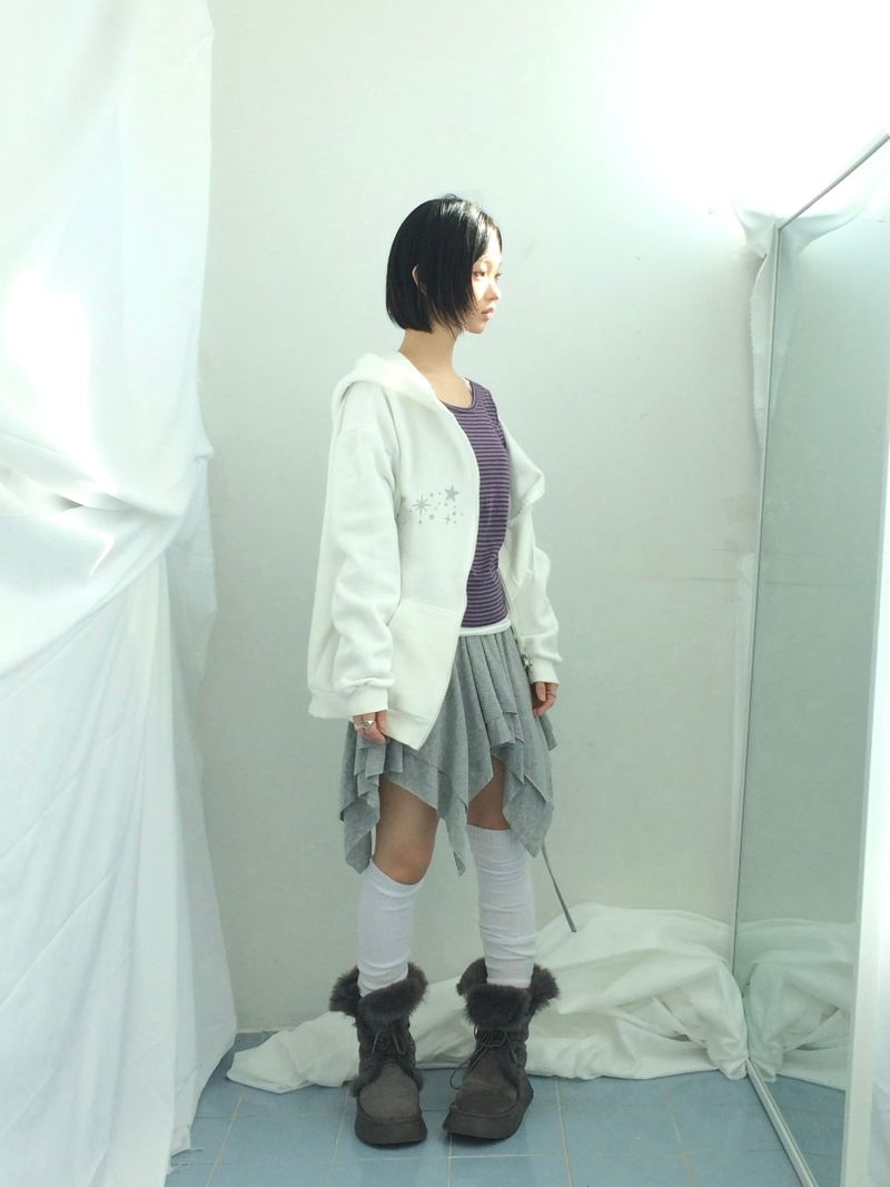 ribbonline wave skirt