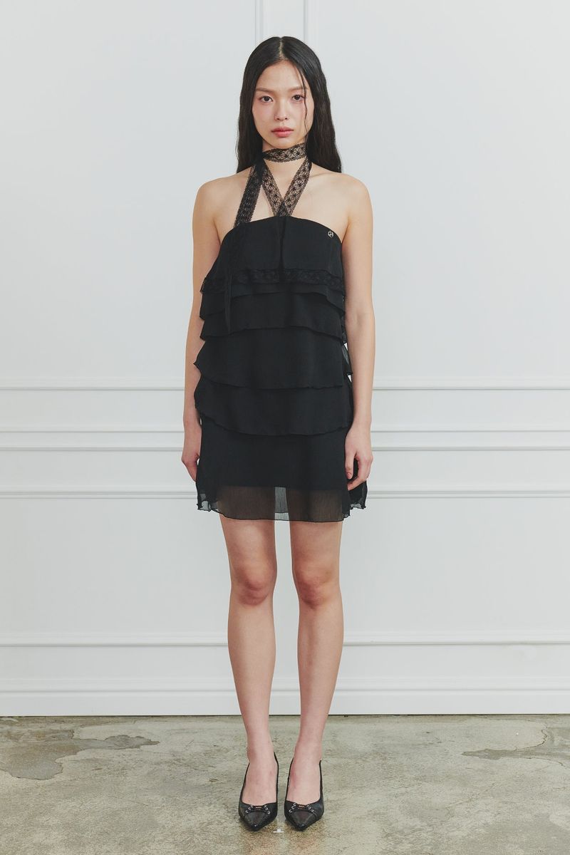 PAIN OR PLEASURE（ペインオアプレジャー）の「MAGNOLIA HALTER DRESS black（Dresses）」