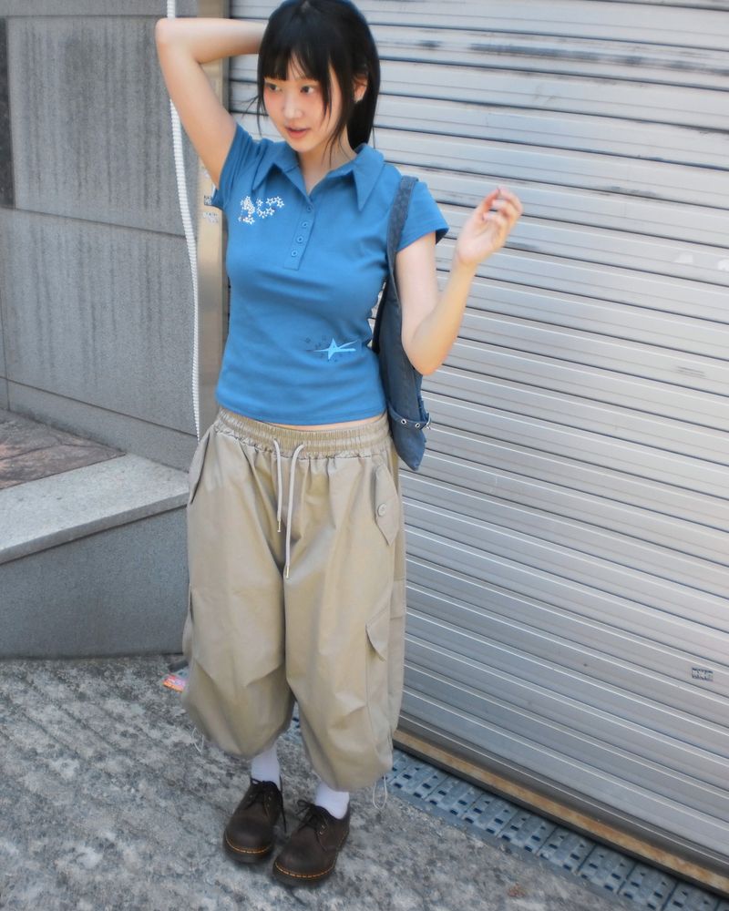 Neyo two-way string cargo Bermuda pants