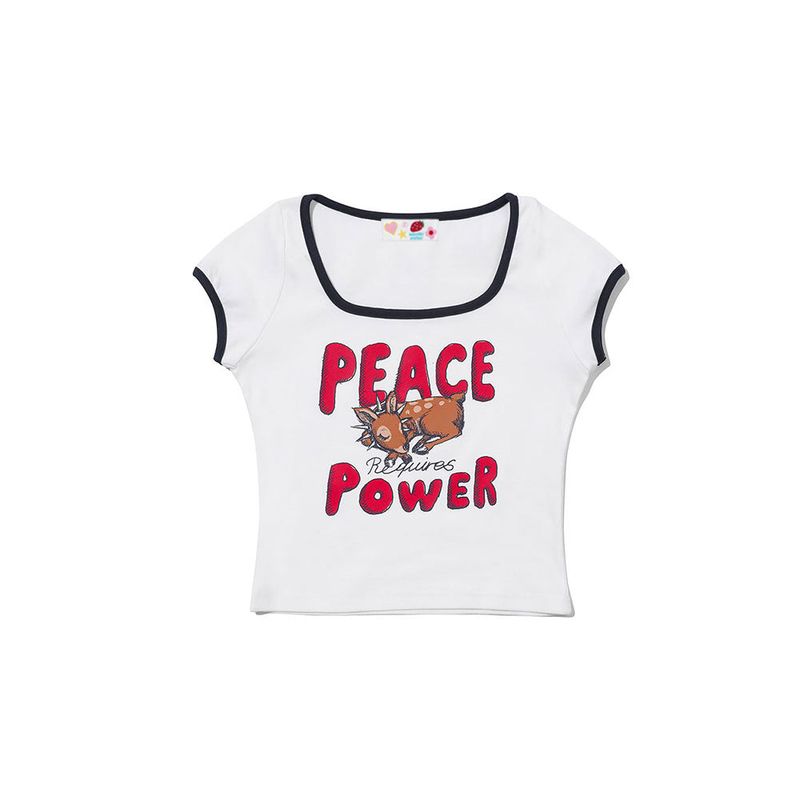 PEACE Crop T-shirt [2Color]