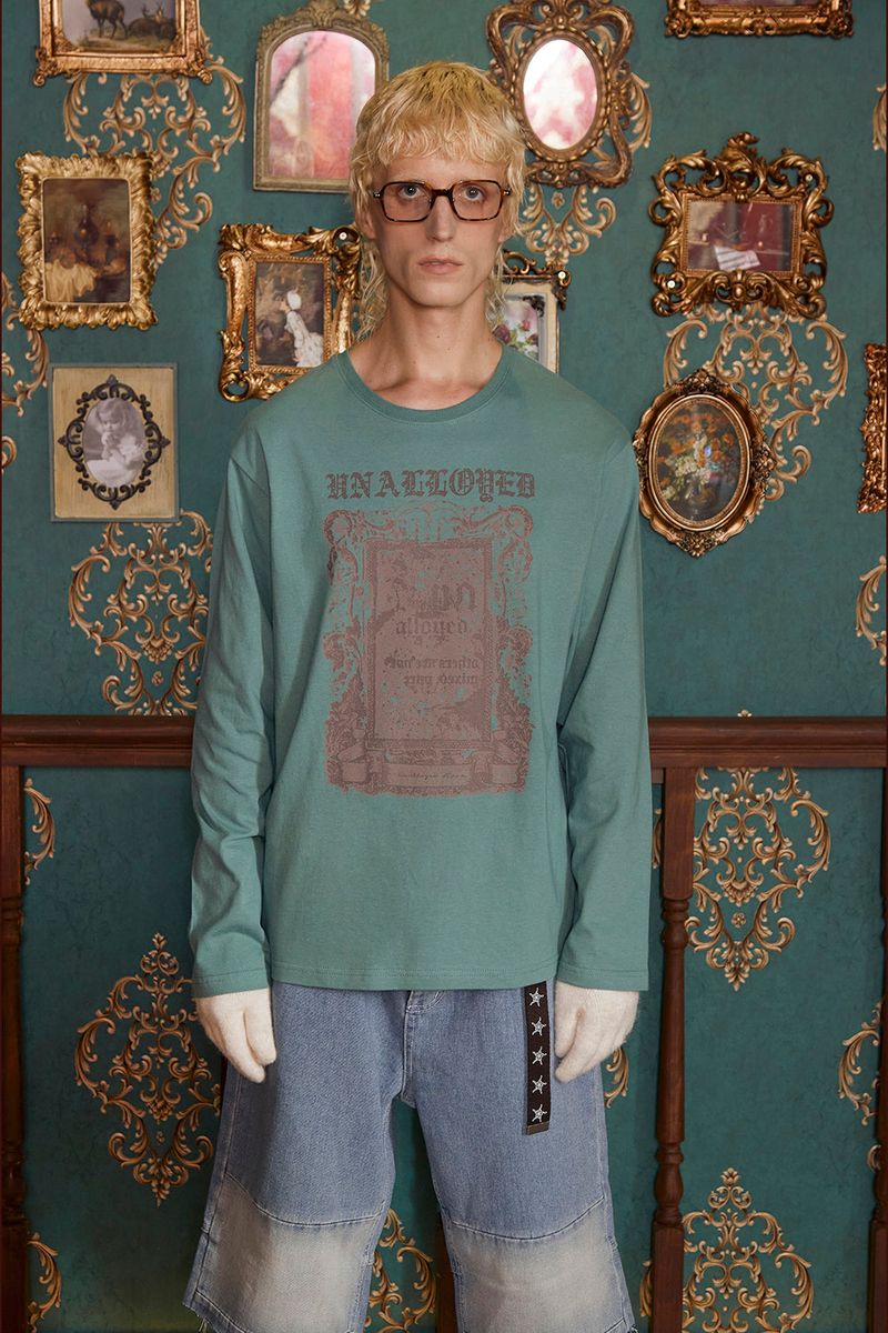 GARDEN FRAME LONG SLEEVE T SHIRT / MINT