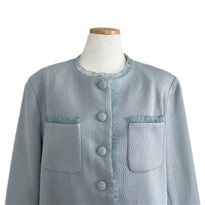 Classic Muse Lace -Trimmed Tweed Jacket
