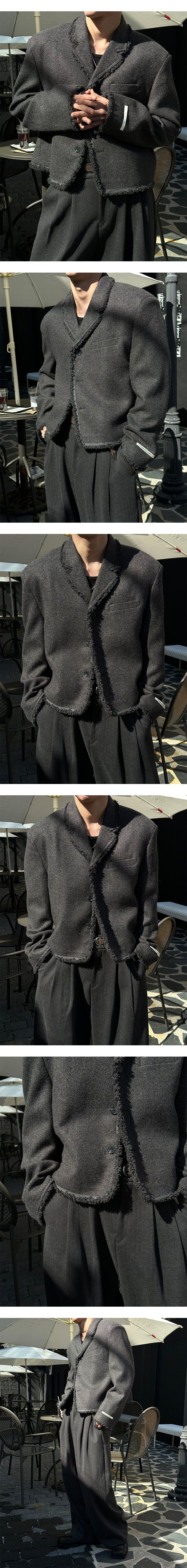 [F/W] Crop tessel jacket(2color)