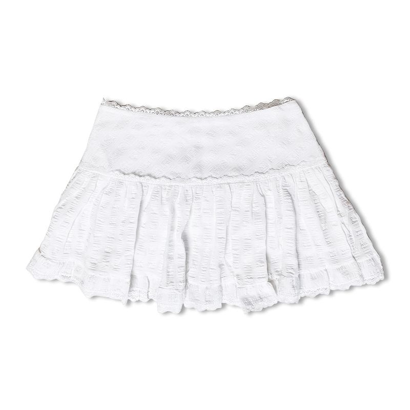 Lace low mini Skirt (2colors)