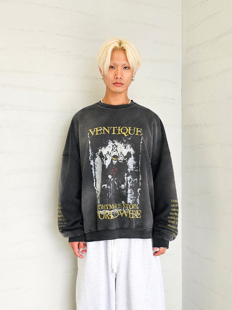 VENTIQUE Washing Nightmare Sweatshirt 1colors
