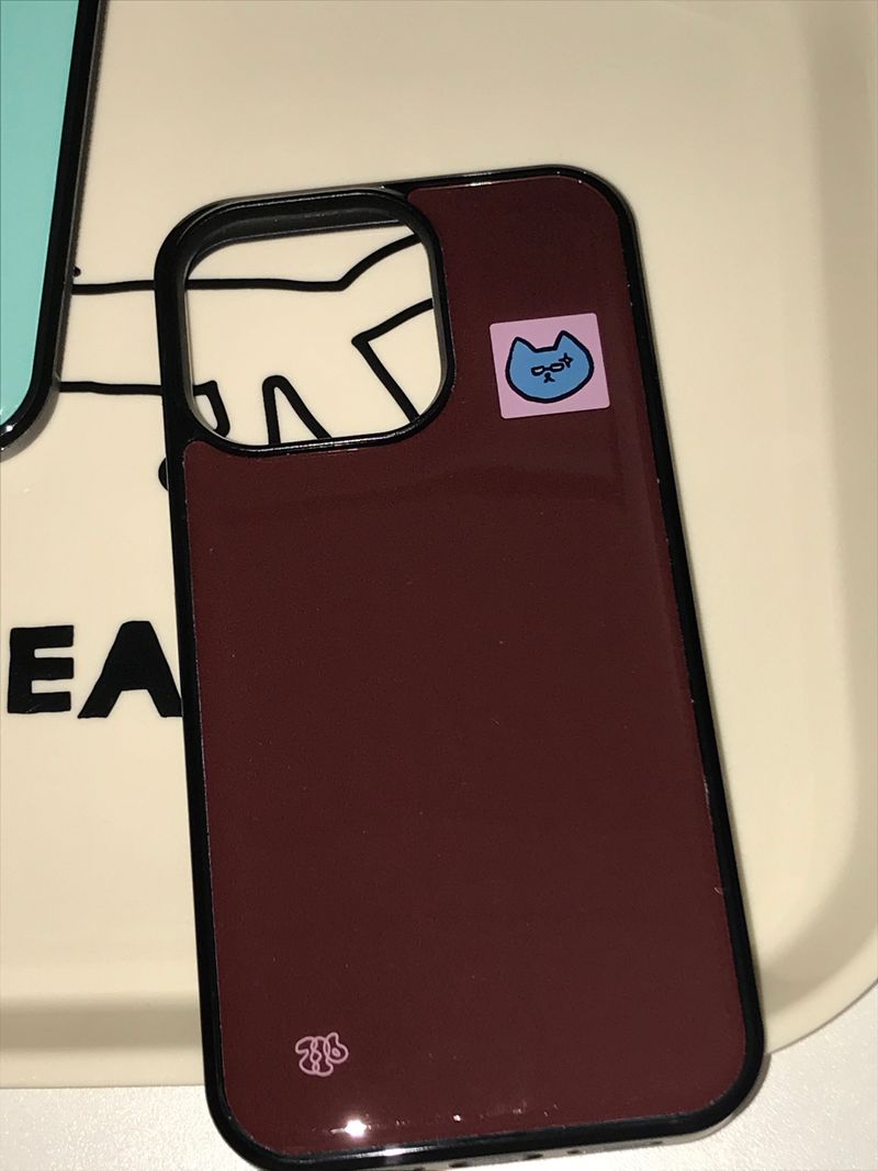 226STUDIO（226スタジオ）の「brown square patch epoxy phone case（Smartphone Accessories）」