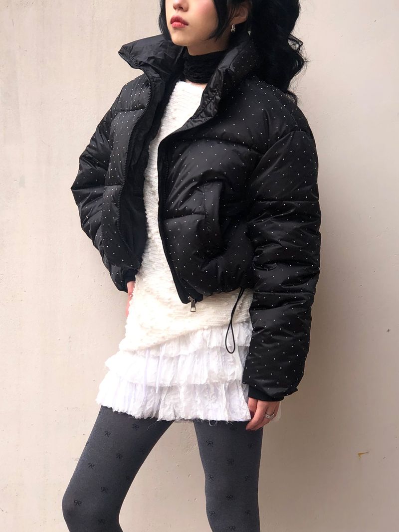 Dot Cubic Puffer Jacket