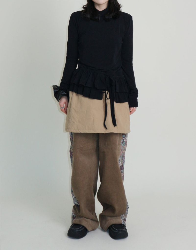 Yves Double Frill Layered Shea Turtleneck (Turtleneck)