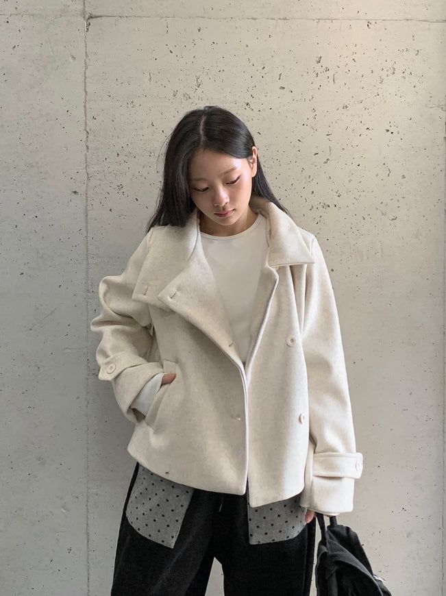 Hanpori Quilted High-Neck Short Coat