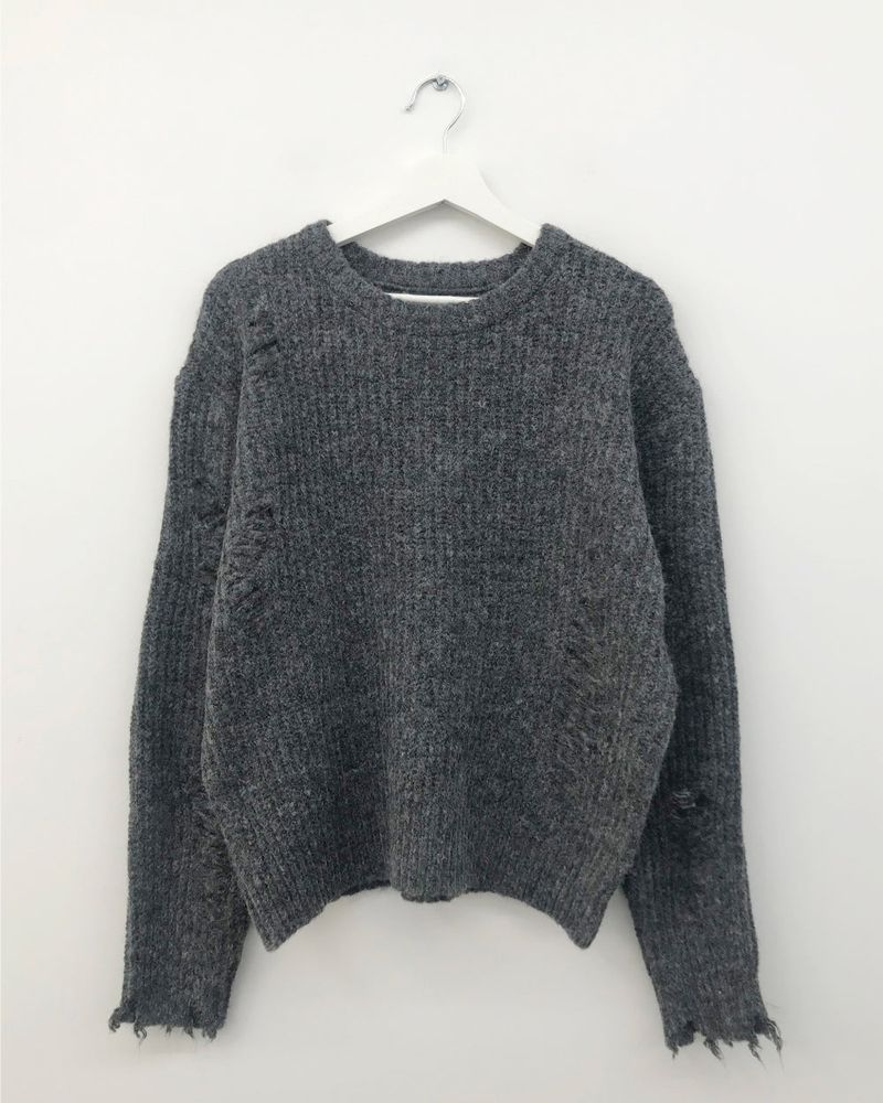 Wool Touch Grunge Knit (4color)