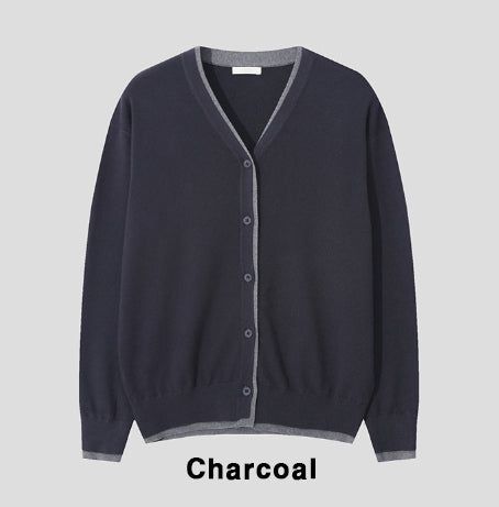 Mino color matching layered cardigan
