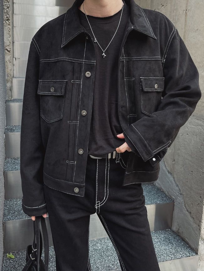 Brook Suede Trucker Jacket