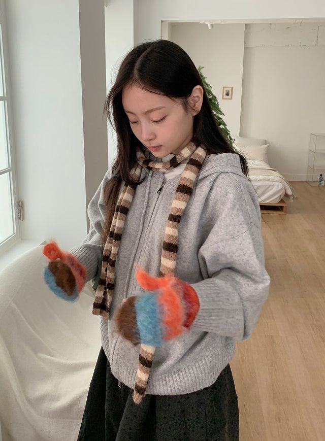 Himmeld Stripe Knit Muffler