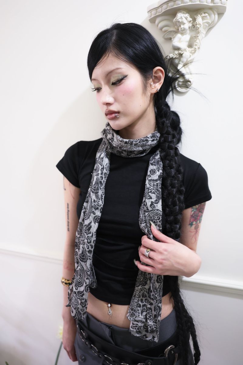 Half neck shirring T (3color)